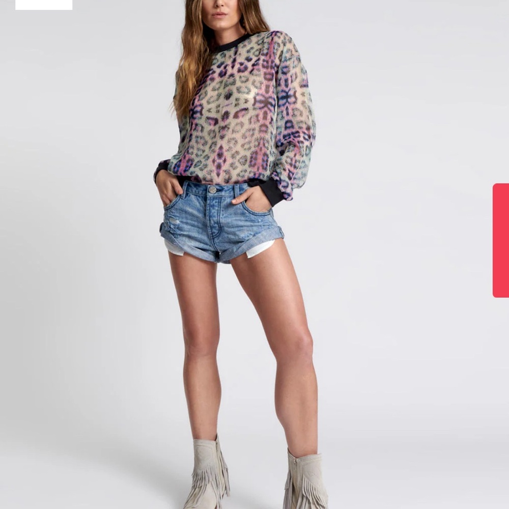 FRESH BLUE BANDIT LOW WAIST DENIM SHORTS (size 27)